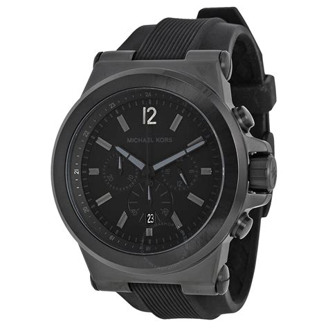 Michael Kors Dylan Black Silicone Strap Men's Watch .